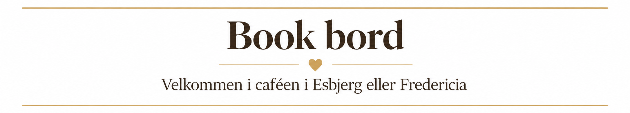 Book bord i vores cafe