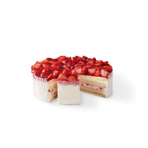 Jordbr lagkage 2300gr. Udsk. 12 stk.