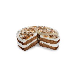 Gulerodslagkage med karamel topping 2000 g 24,5 cm – saftig gulerods-ndebund, fldeostecreme og luksuris karamelovertrk