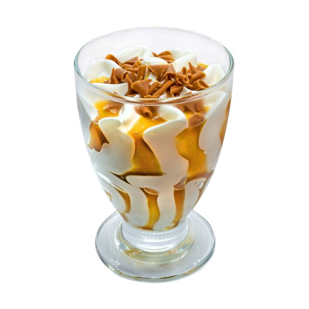 Italiensk is i portionsglas, Karameldr�m 80gr