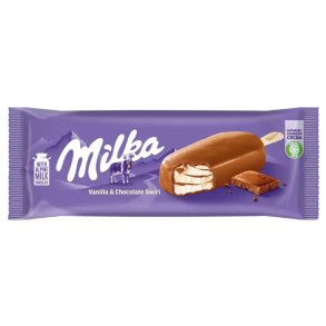 Milka impulsis med cremet m�lkechokoladesmag klar til salg i fryser