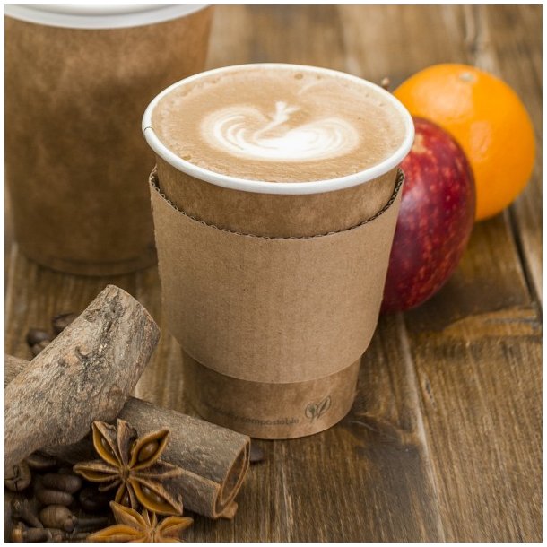BIO Kaffe sleeves til 10-20oz kop