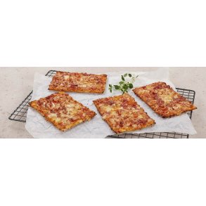 SKAFFEVARE Pizza snack skinke/salami glutenfri 12x100gr enkeltvis indpakket