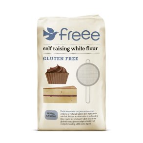Pose med Doves Farm glutenfri selvh�vende mel 1 kg &ndash; hjemmebag uden gluten for personer med c�liaki.