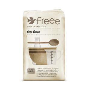 Doves Farm glutenfri rismel 1 kg &ndash; pose med rismel uden gluten til hjemmebag.