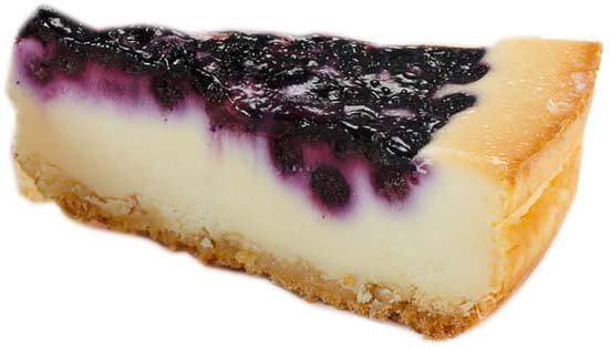 Bl�b�r cheesecake med spr�d bund &ndash; 1 stk.