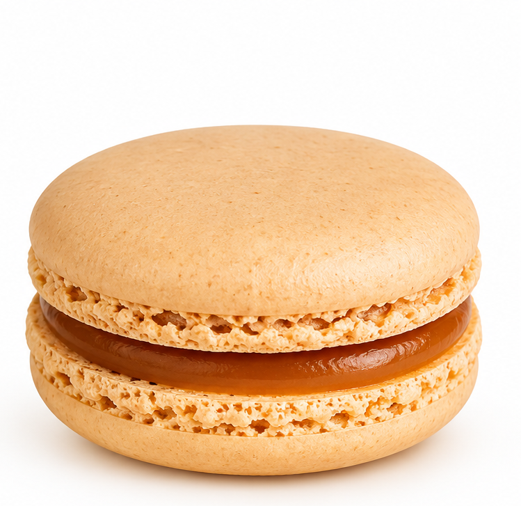 Italiensk luksus macaron med saltkaramelsmag
