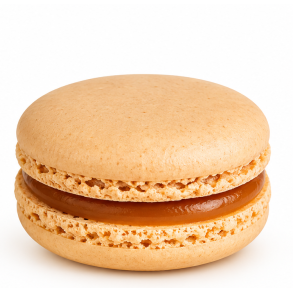 Italiensk luksus macaron med saltkaramelsmag
