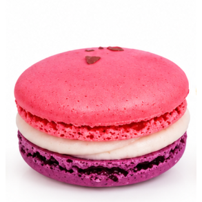 Pink italiensk luksus macaron med cheesecakefyld og skovb�r