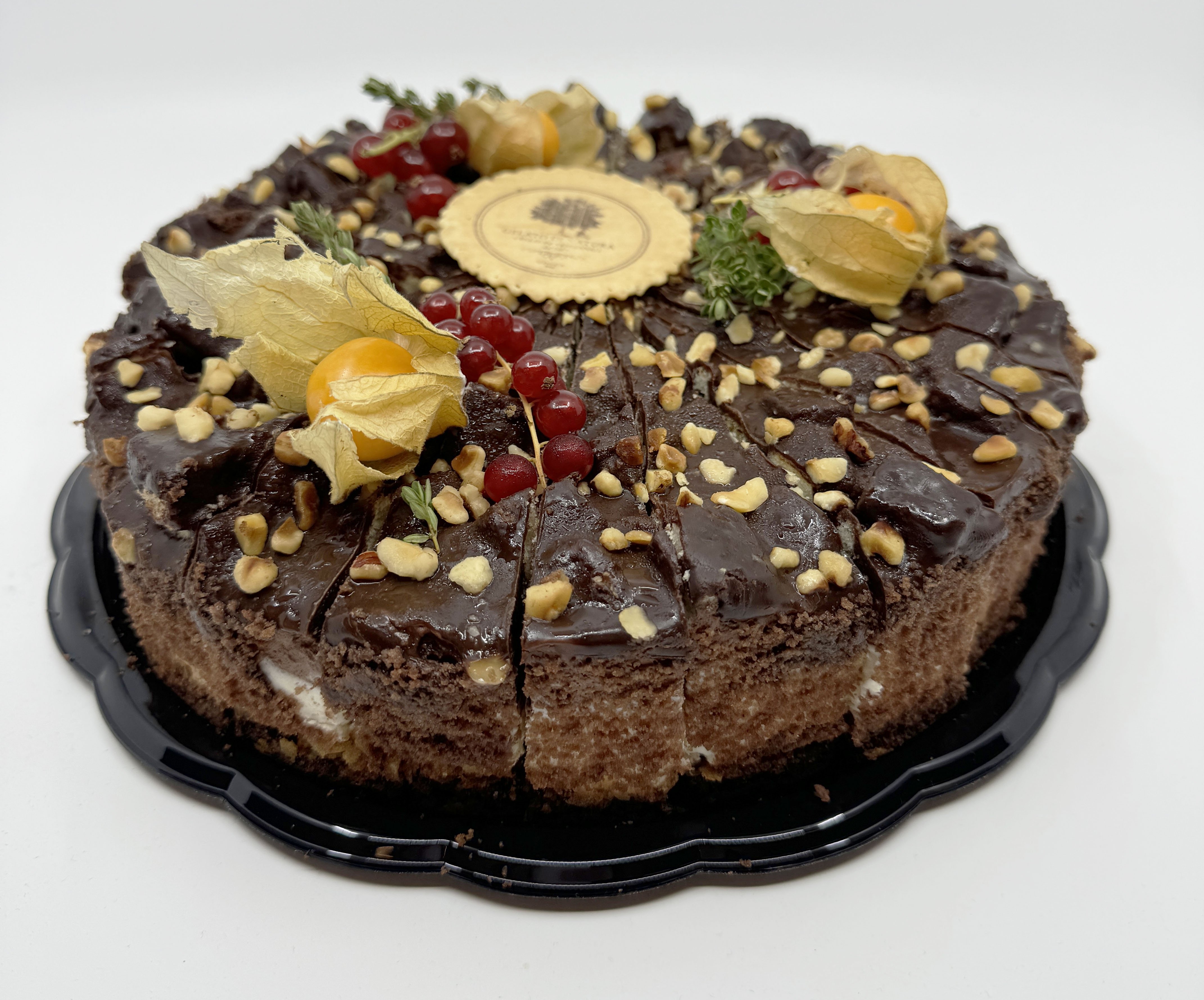 Chokoladelagkage med nougatcreme, lys fldecreme, chokoladecreme og sprde kagestykker – fra Gelato di Natura.