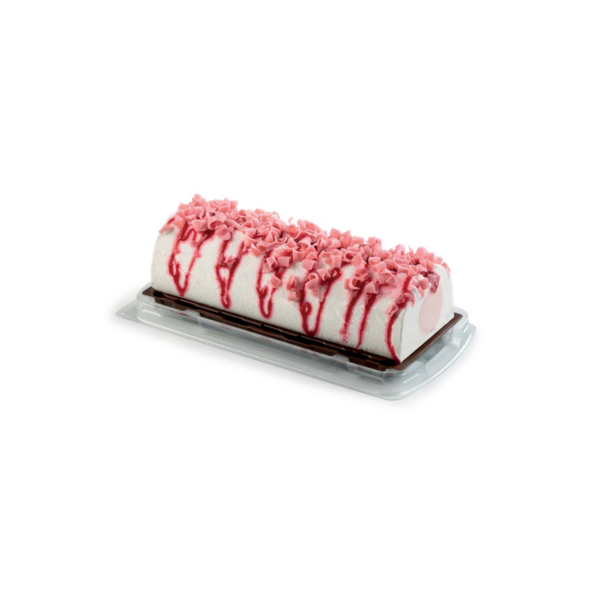 Michielan Strawberry-islagkage med citronis, jordb�ris og hindb�rstriber