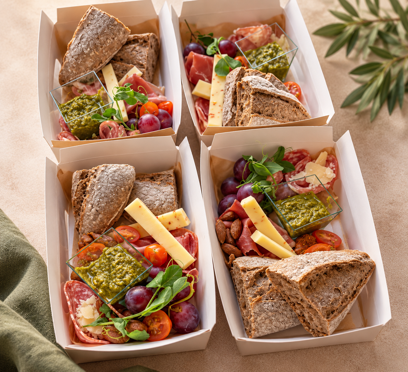 Lille frokost tapasbox til take away
