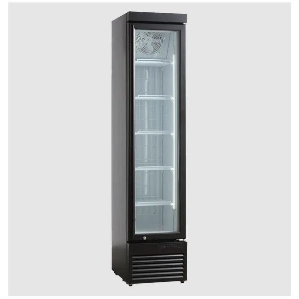 Display fryseskab m/glas l�ge sort