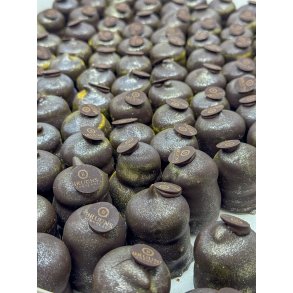 Mini fldeboller med mrk chokolade