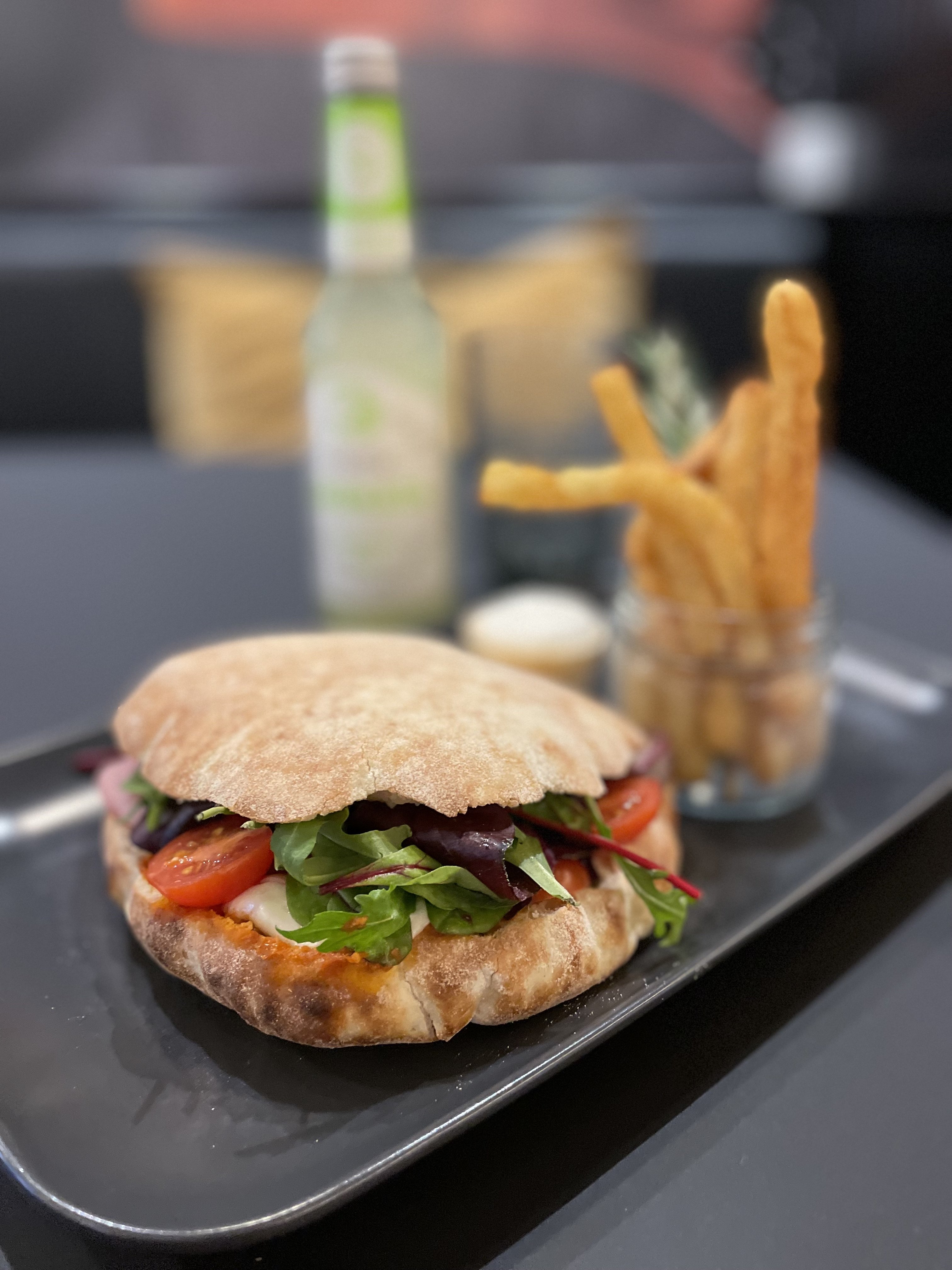 Sandwich med hash brown fries | 1 pers | menu til afhentning