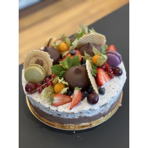 Islagkage med stracciatella og chokolade - 810 personer