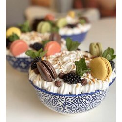 Islagkage i keramikskl | 4-5 personer | med vanille og karamel