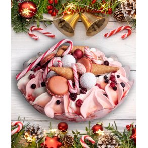 Hndlavet jordbr-vanilje islagkage i bowle – Gelato di Natura takeaway