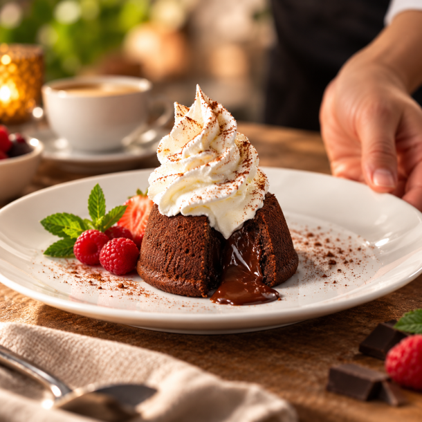 Italiensk chokoladesouffl� med flydende chokoladekerne 100 g