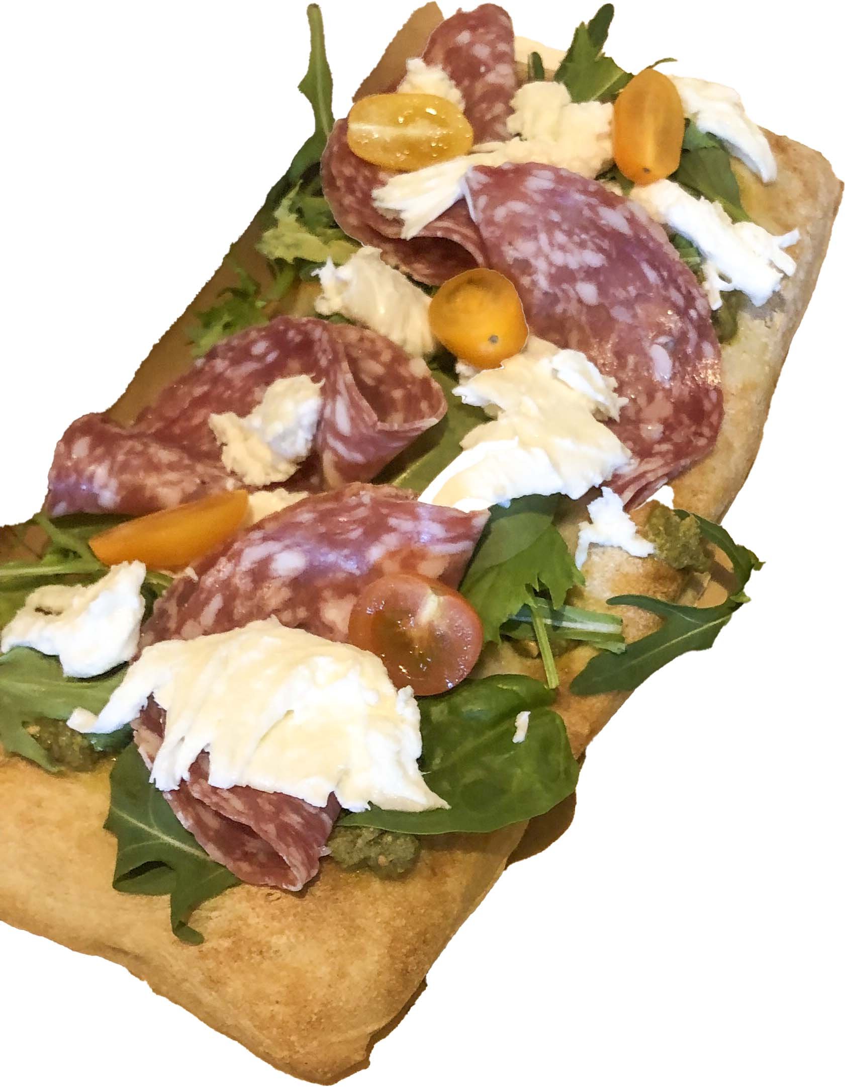 Pinsa sandwich med salami | 1 pers | sandwich til afhentning