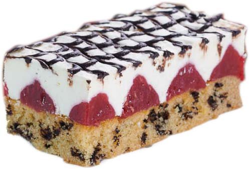 Hindb�r stracciatella snitte med chokoladestykker &ndash; 1 stk