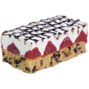 Hindb�r stracciatella snitte med chokoladestykker &ndash; 1 stk