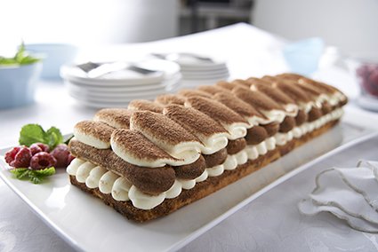 Italiensk tiramisu klar til servering fra Gelato di natura