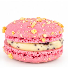 Lyser�d italiensk luksus macaron med amarena-kirseb�r, hvid chokolade og hasseln�ddeknas