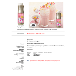 DESSERT OPSKRIFT - Milkshake, Unicorn