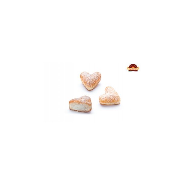 SKAFFEVARE- Mini hjerte med vanilliecrem 100x25 gr